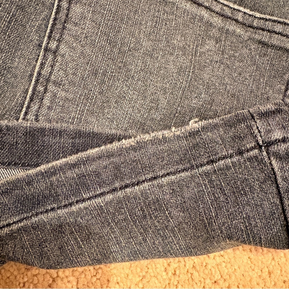 RSQ Low Rise Micro Mini Skirt Women Size 2 Waist 25 Charcoal Grey Denim Festival - Picture 9 of 10
